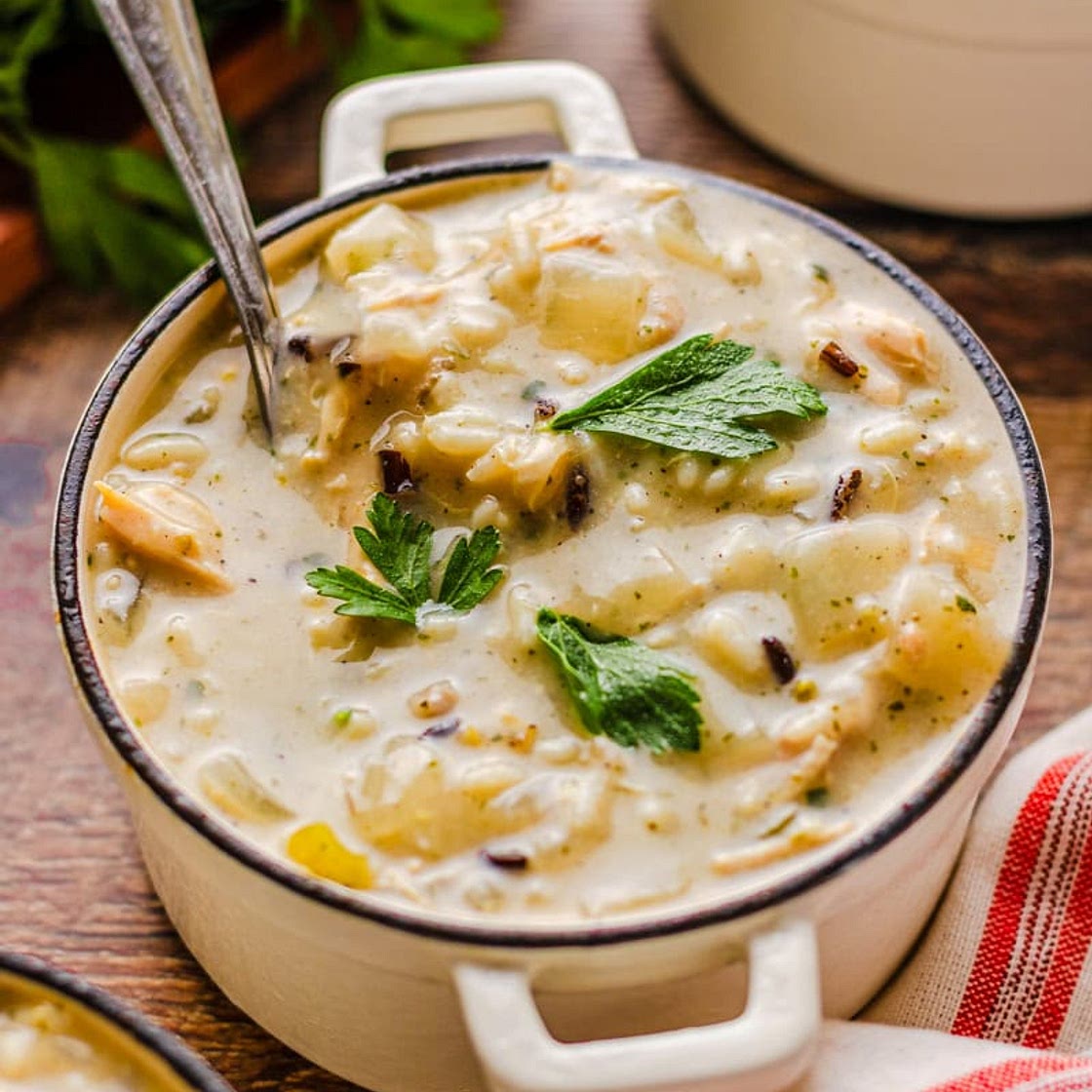Creamy Chicken and Wild Rice Soup (Panera Copycat)