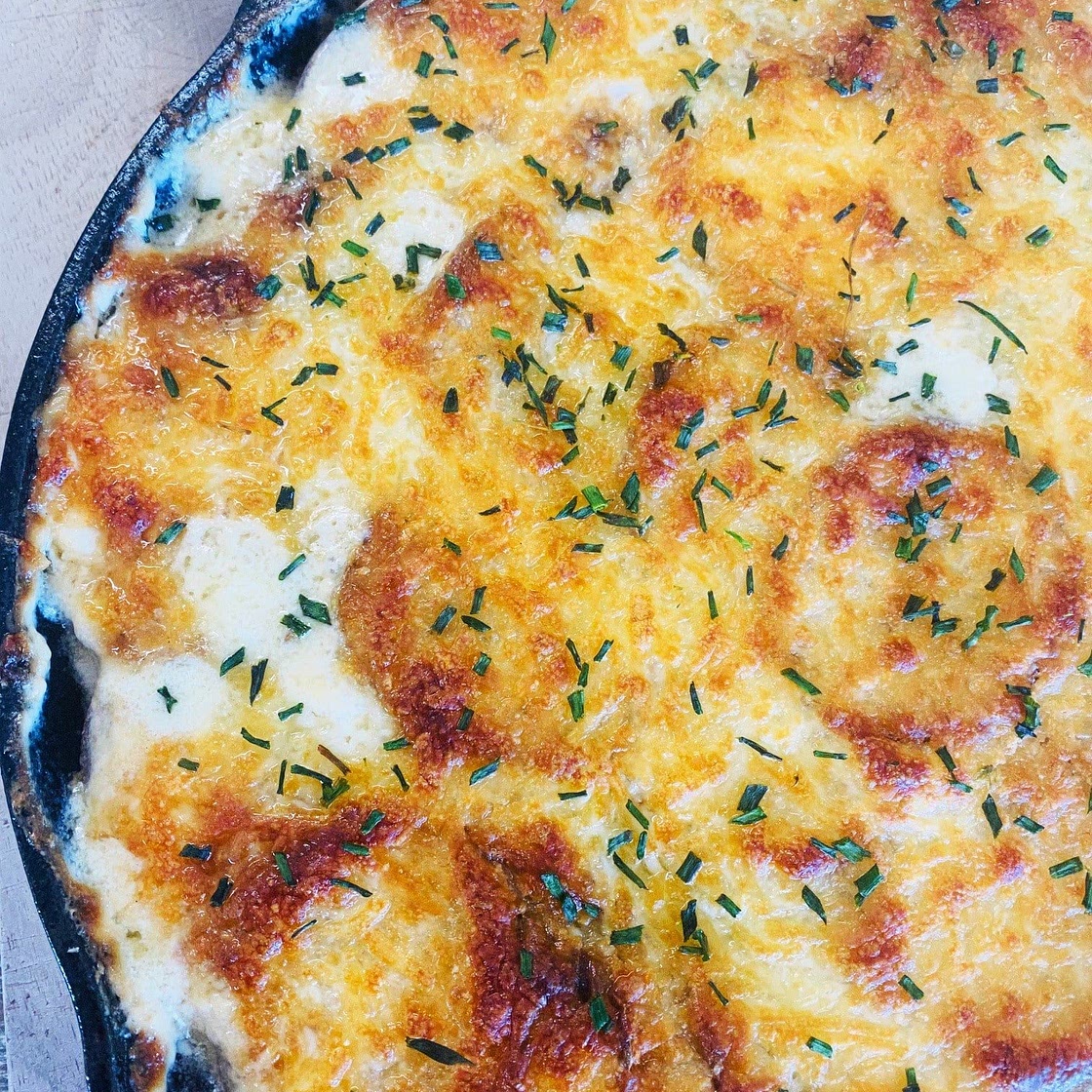 Philly Cheesesteak Scalloped Potatoes