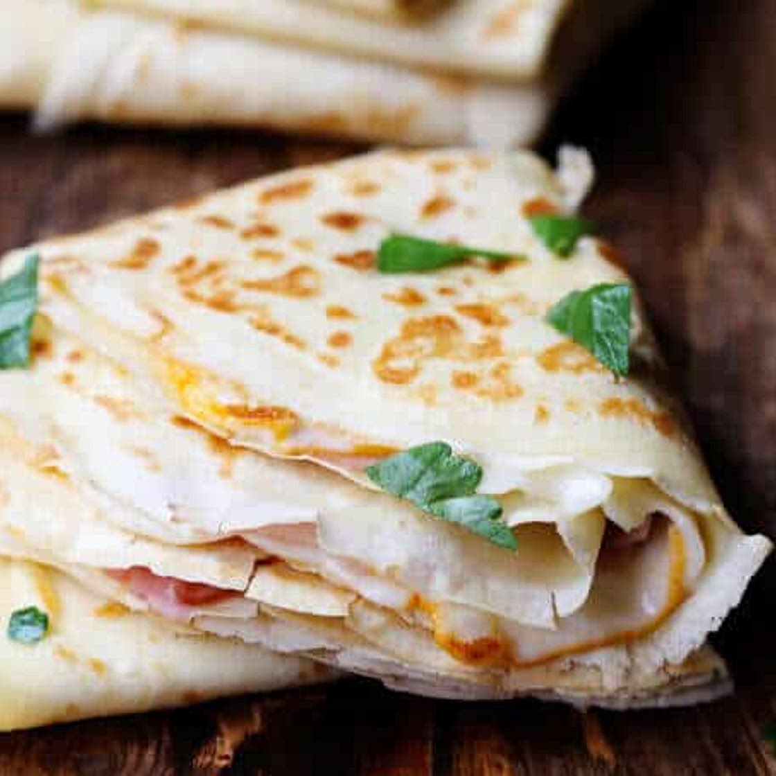 Ham and Cheese Crepes