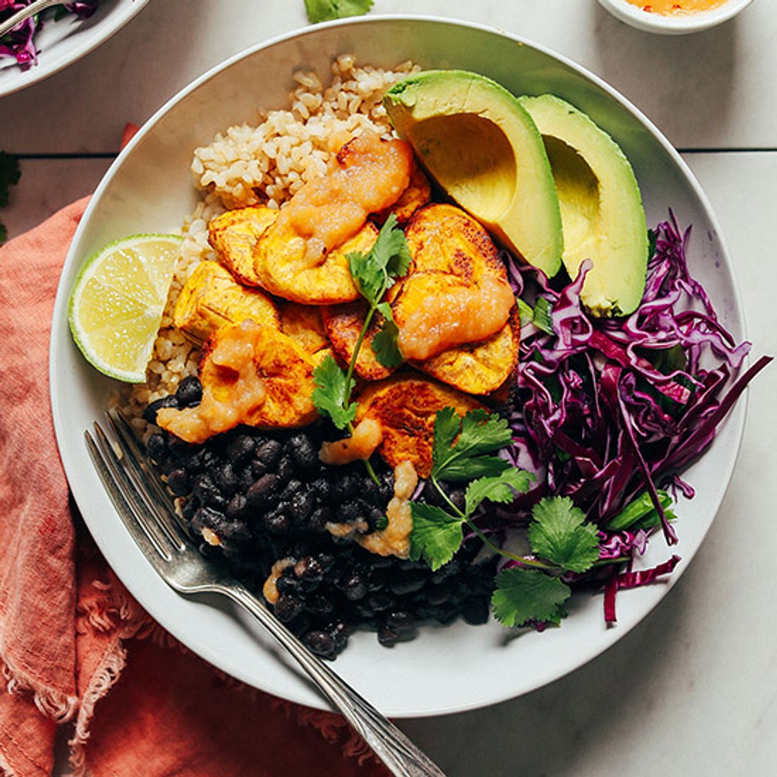 Black Bean Plantain Vegan Bowl