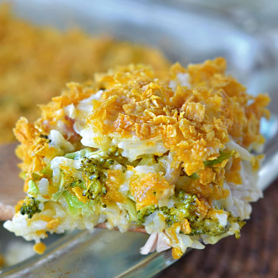 Cheesy Chicken Broccoli and Rice Casserole