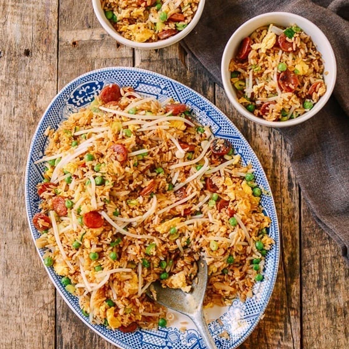 Chinese Sausage Fried Rice (Lop Cheung Chow Fan)