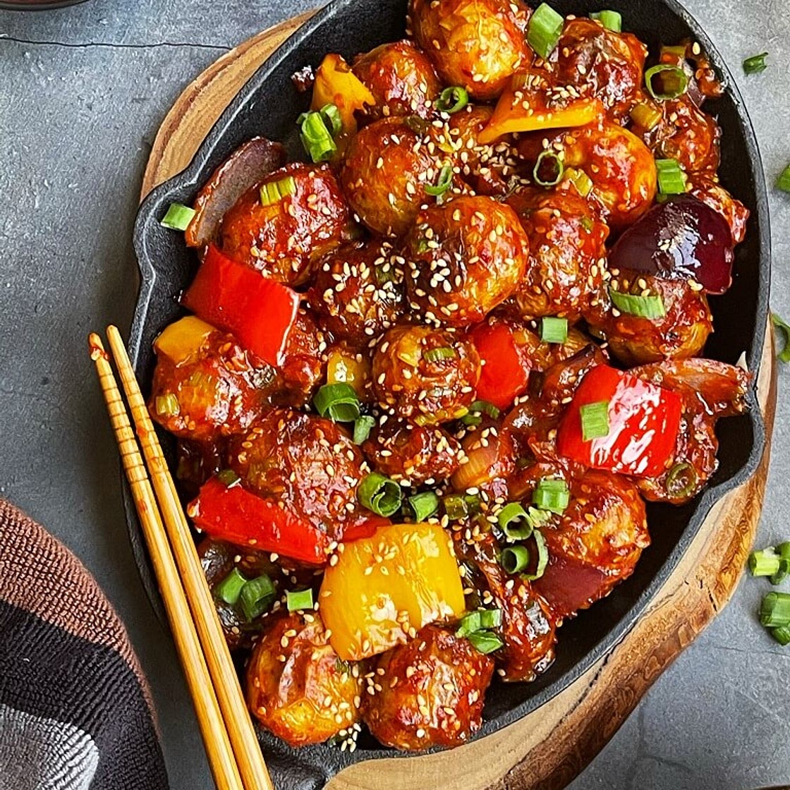 Vegan Korean Chili Potatoes
