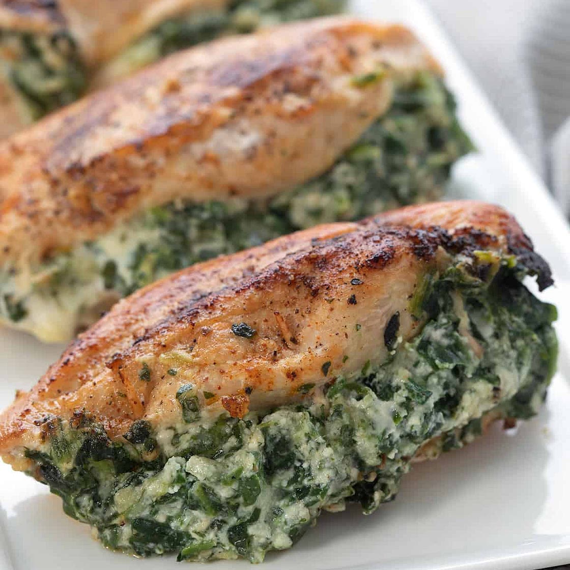 Spinach Stuffed Chicken Breasts