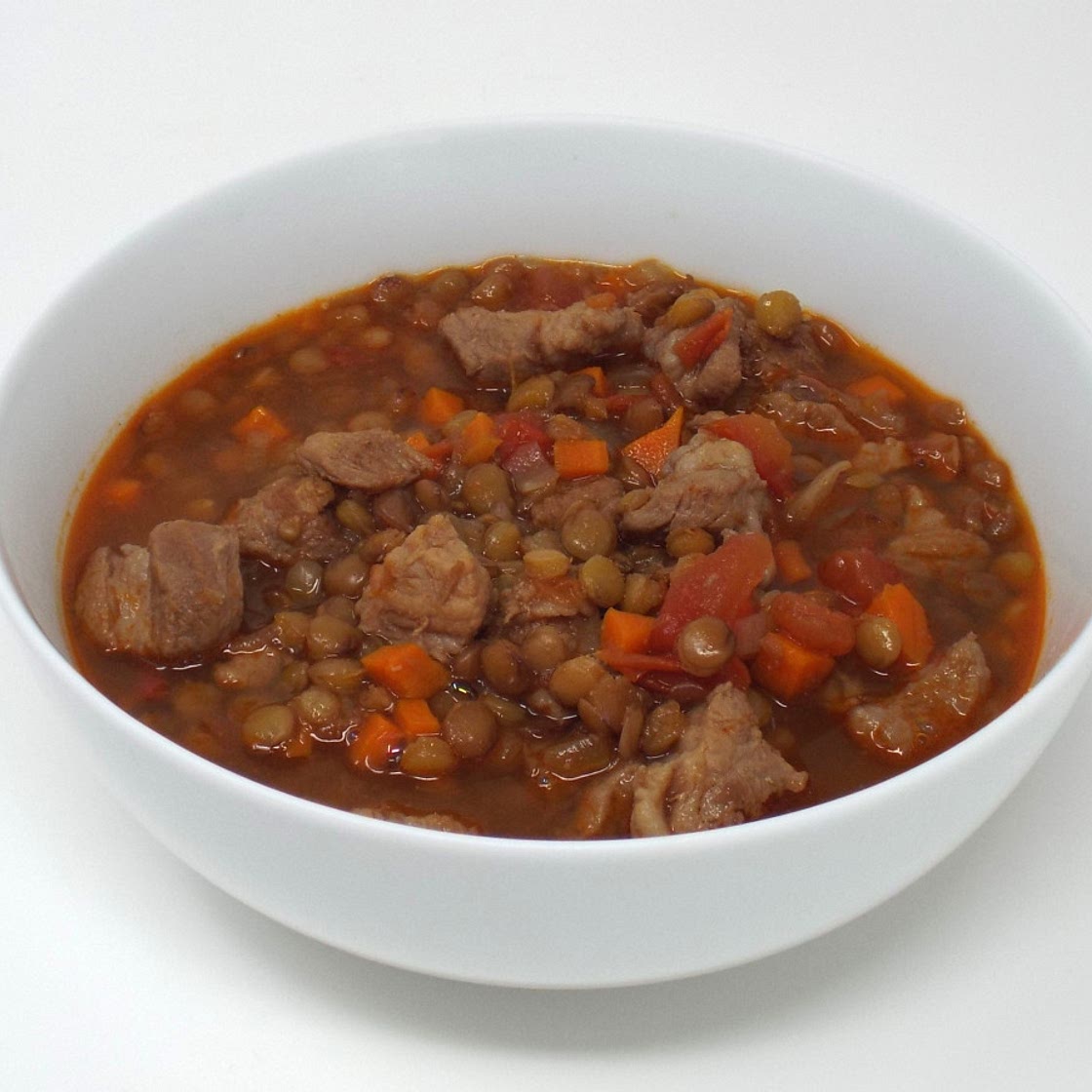 Spicy Pork and Lentil Soup