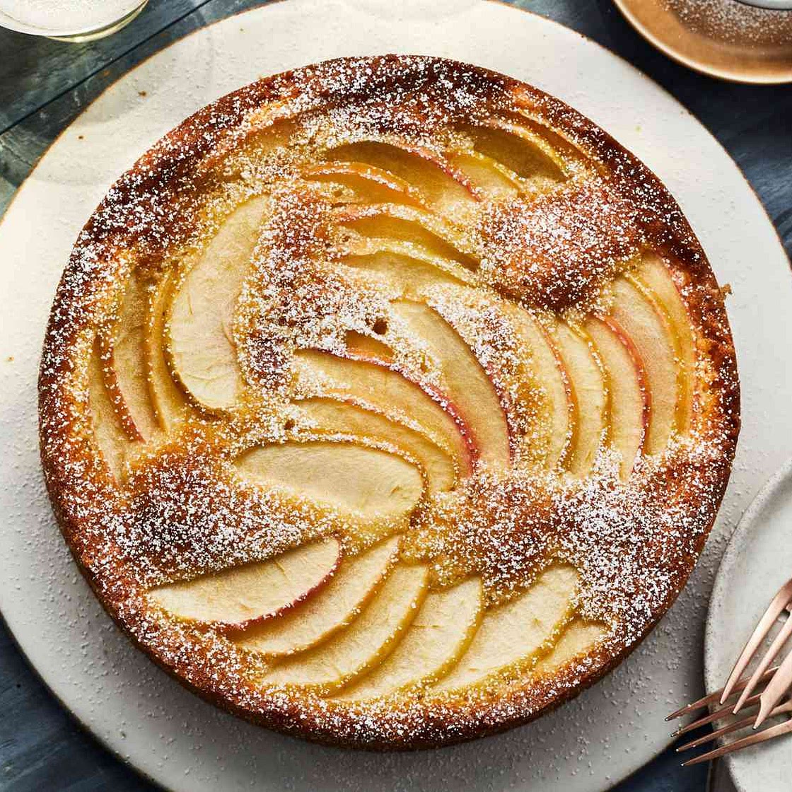 Buttery Apple-Almond Cake