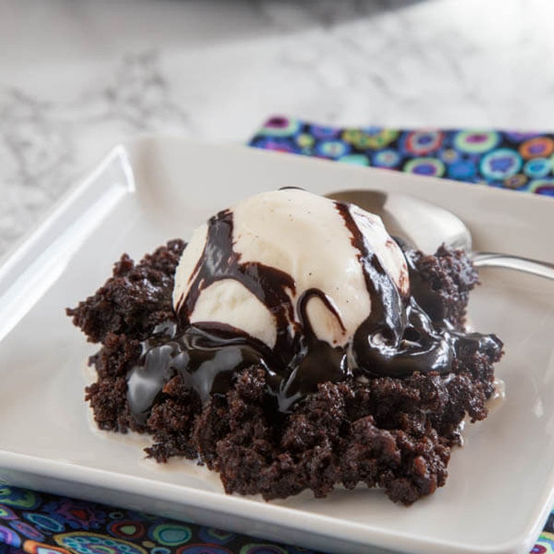 Hot Fudge Crock Pot Brownies