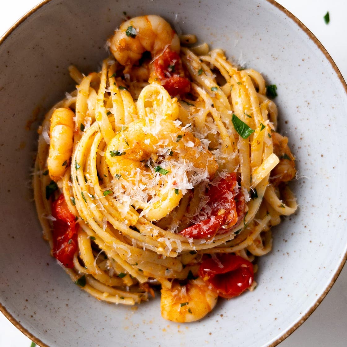 Spicy Garlic Shrimp Pasta