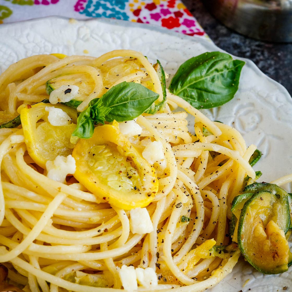 Summer Zucchini Squash Carbonara