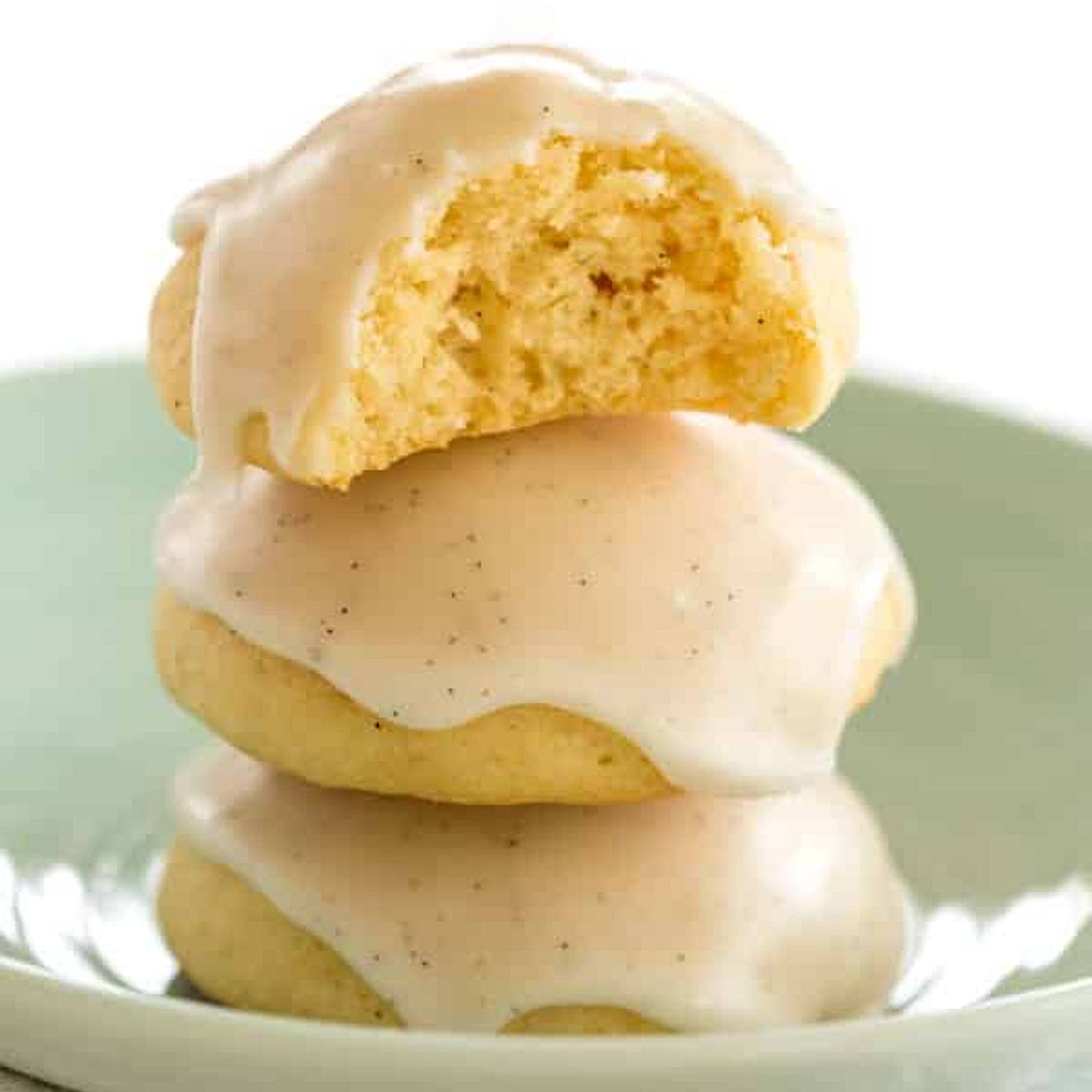 Vanilla Cookies with Vanilla Bean Glaze