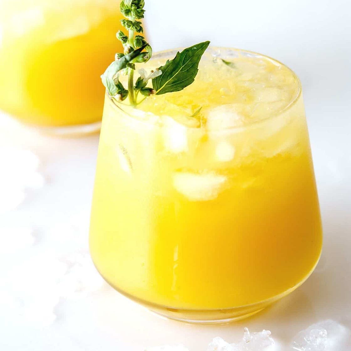Pineapple Basil Rum Cocktails