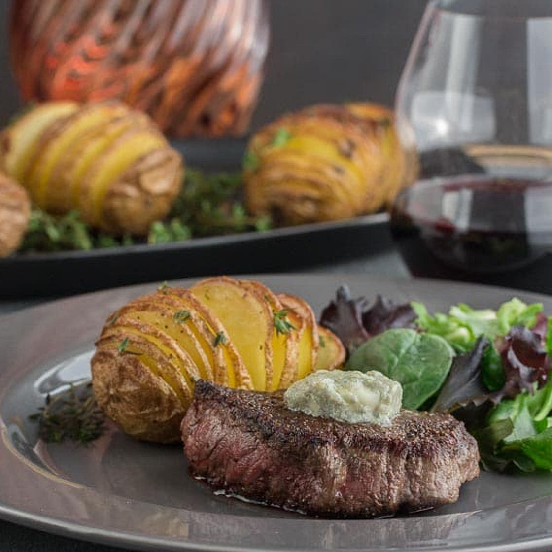 Low FODMAP Filet Mignon Medallions with Blue Cheese Butter