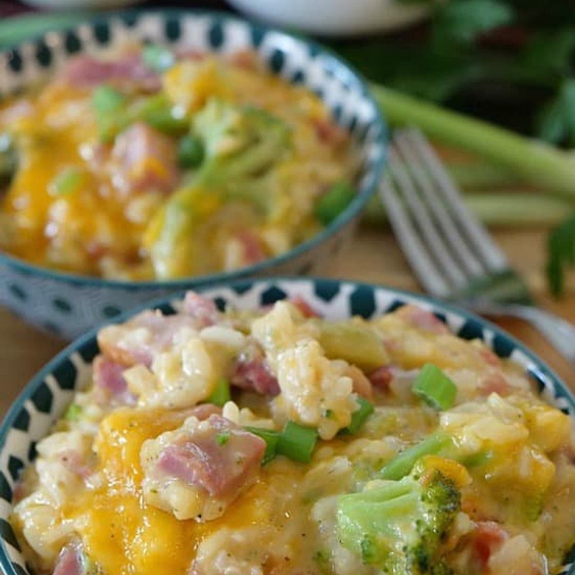 Ham Broccoli Rice Casserole