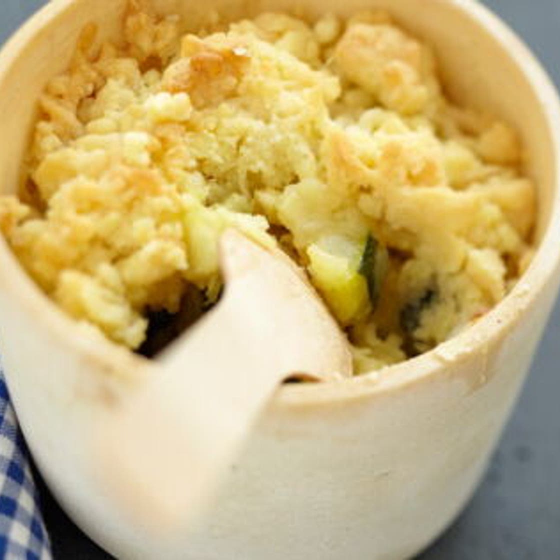 Crumble de courgettes au Comté