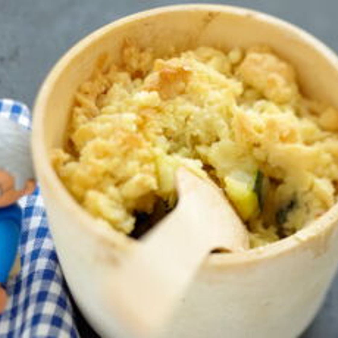 Crumble de courgettes au Comté