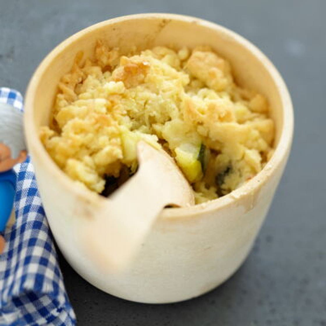 Crumble de courgettes au Comté