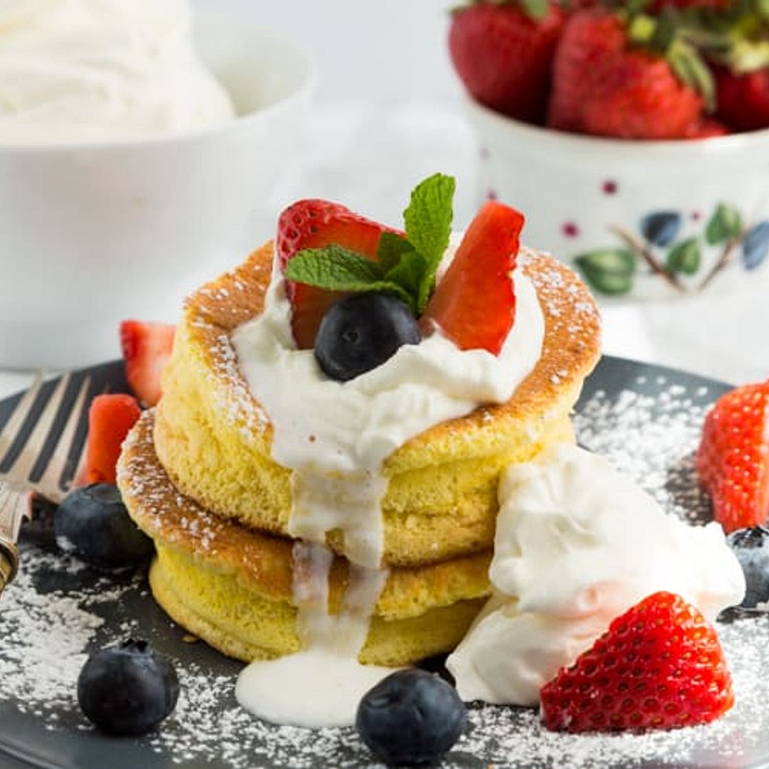 Fluffy Japanese Style Pancakes