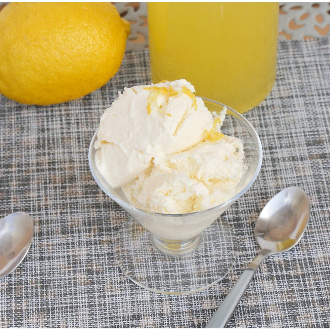 Gelato alla ricotta e limoncello