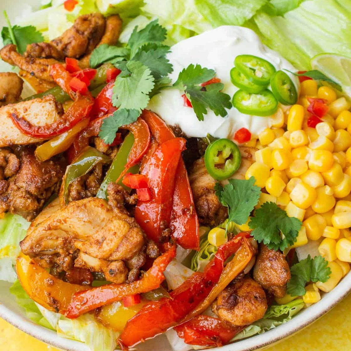Chicken Fajita Salad Bowl