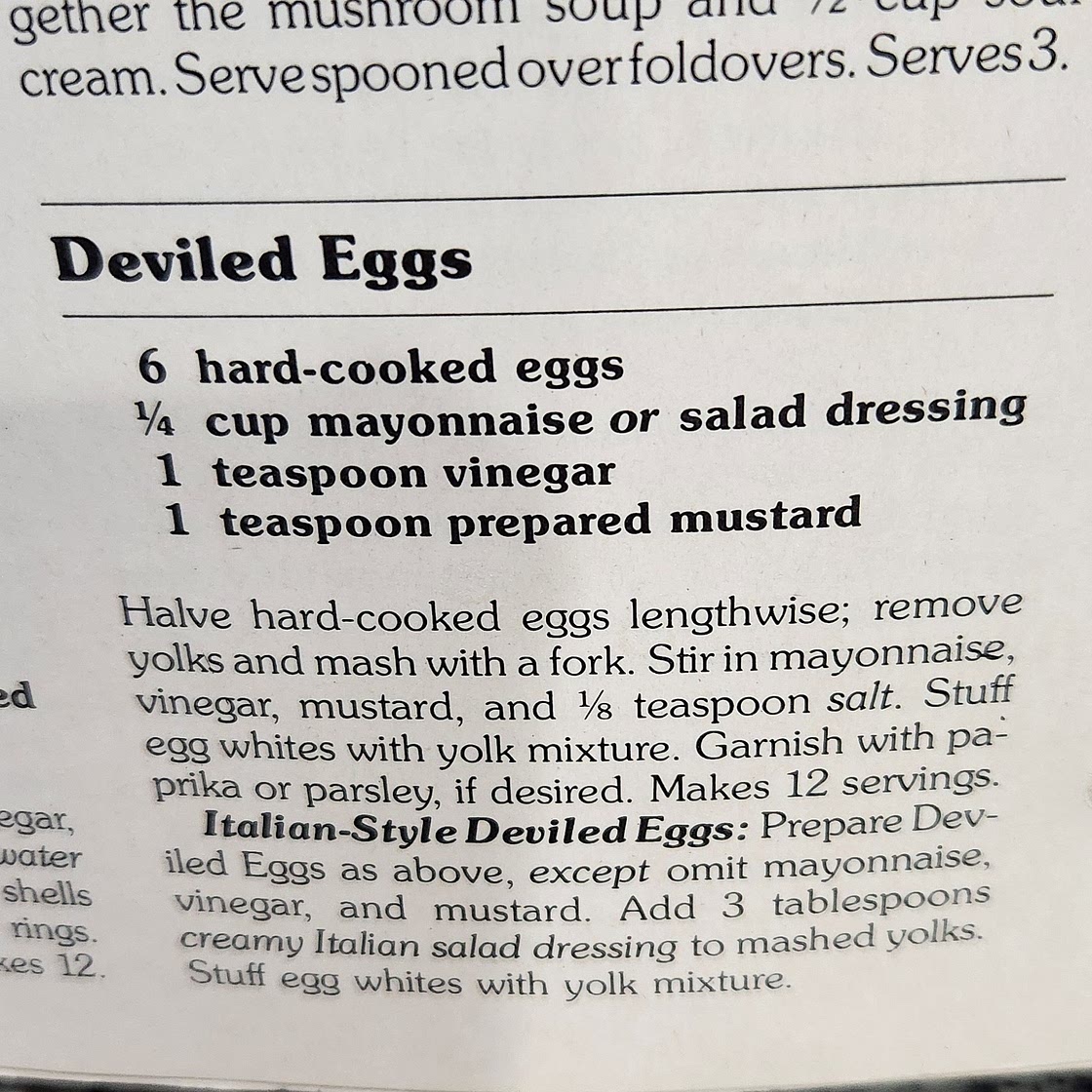Deviled Eggs (Red Cookbook)