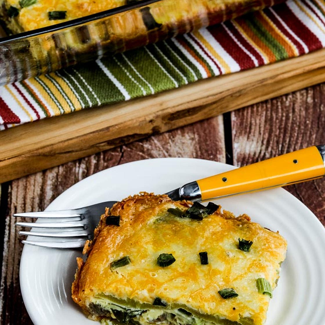 Cheesy Sausage and Green Chile Breakfast Bake