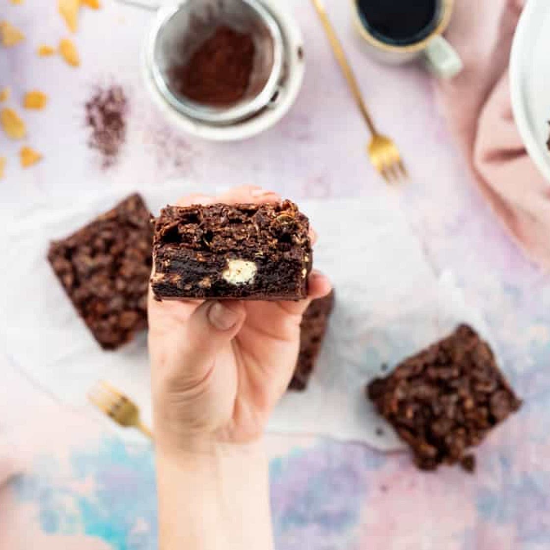 Cornflake Brownies - With A Cornflake Cake Topping