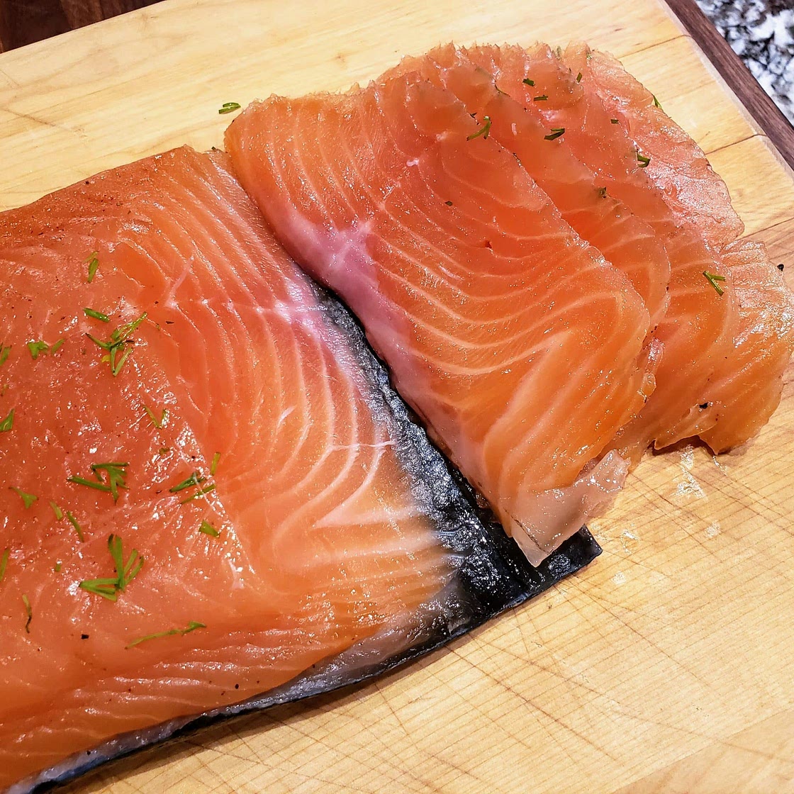 Gravlax (cured salmon)