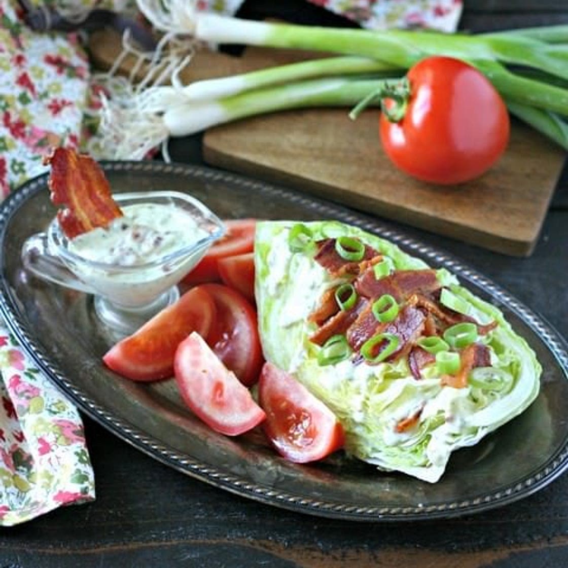 BLT Salad with Creamy Bacon Dressing