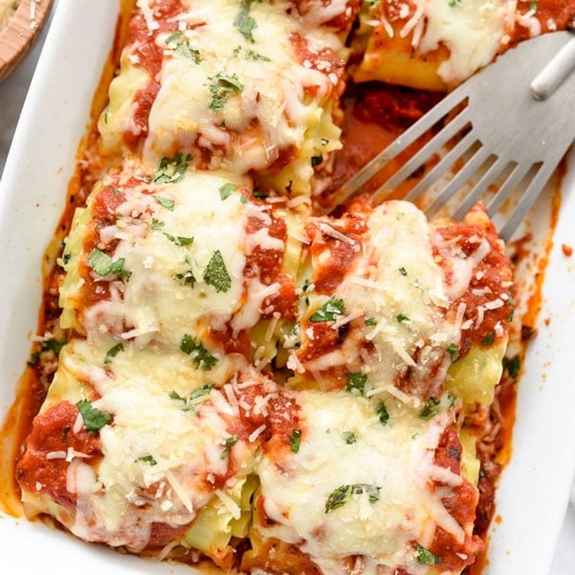 Spinach Lasagna Roll-Ups