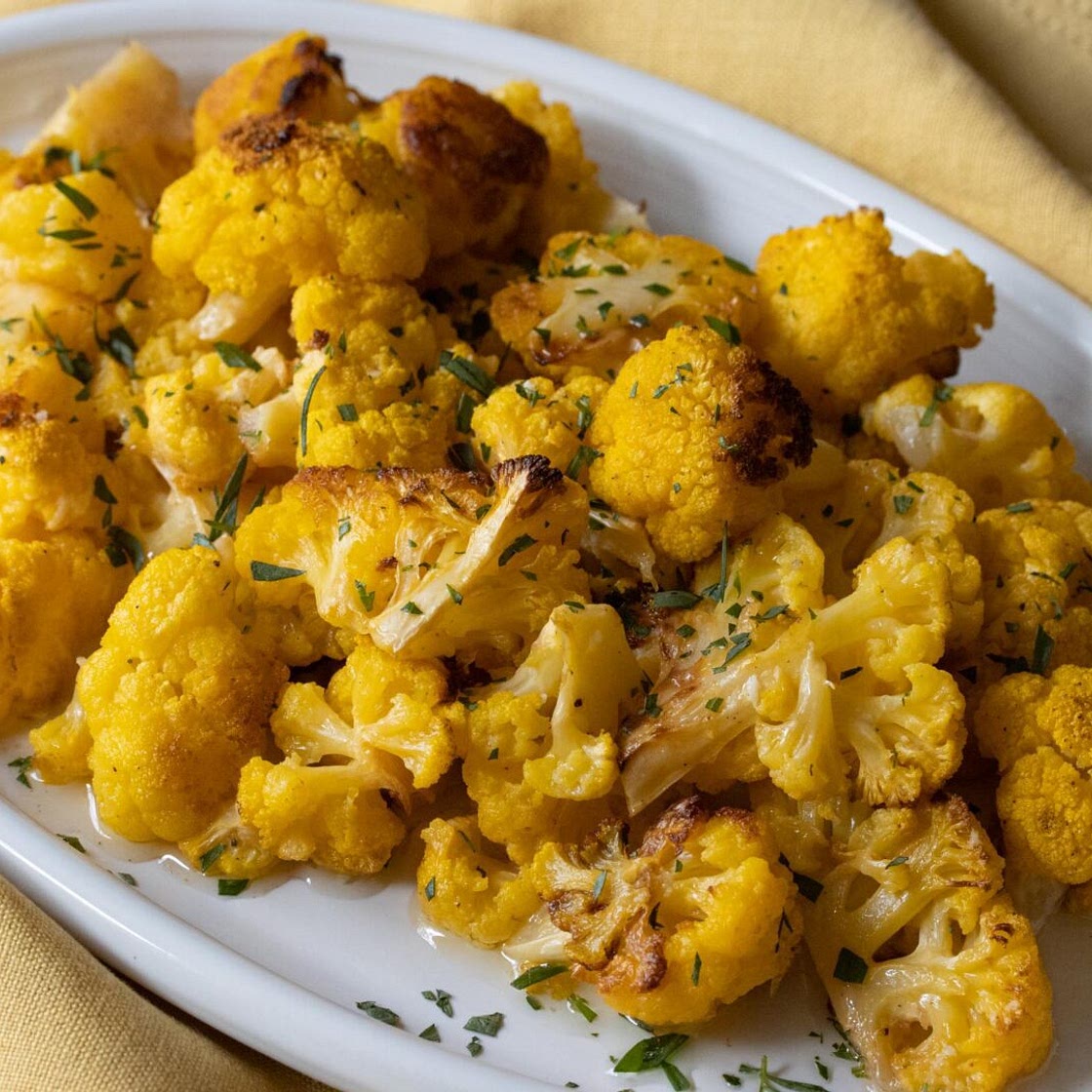 Roasted Cauliflower with Lime Dressing