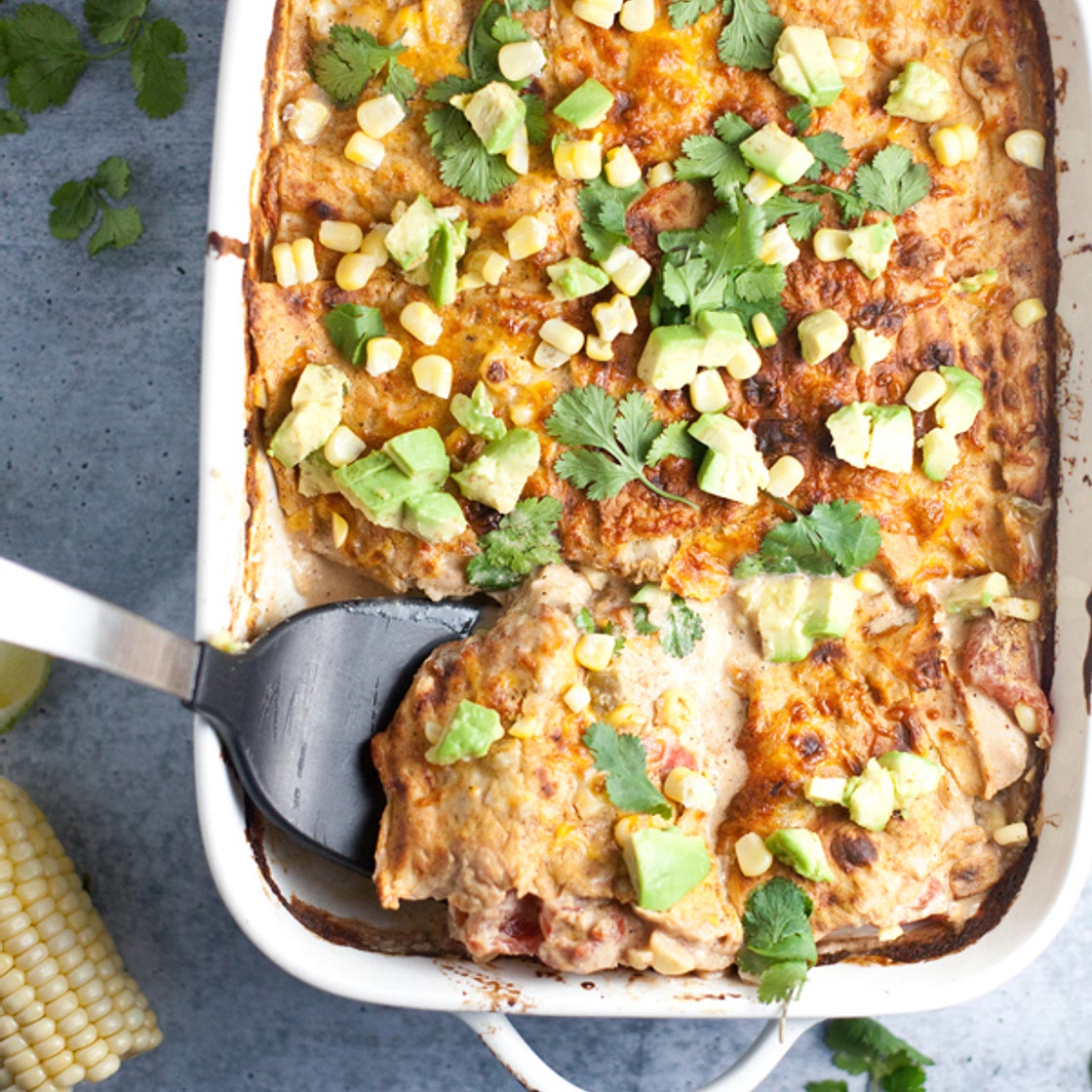 Creamy Green Chili Chicken Bake