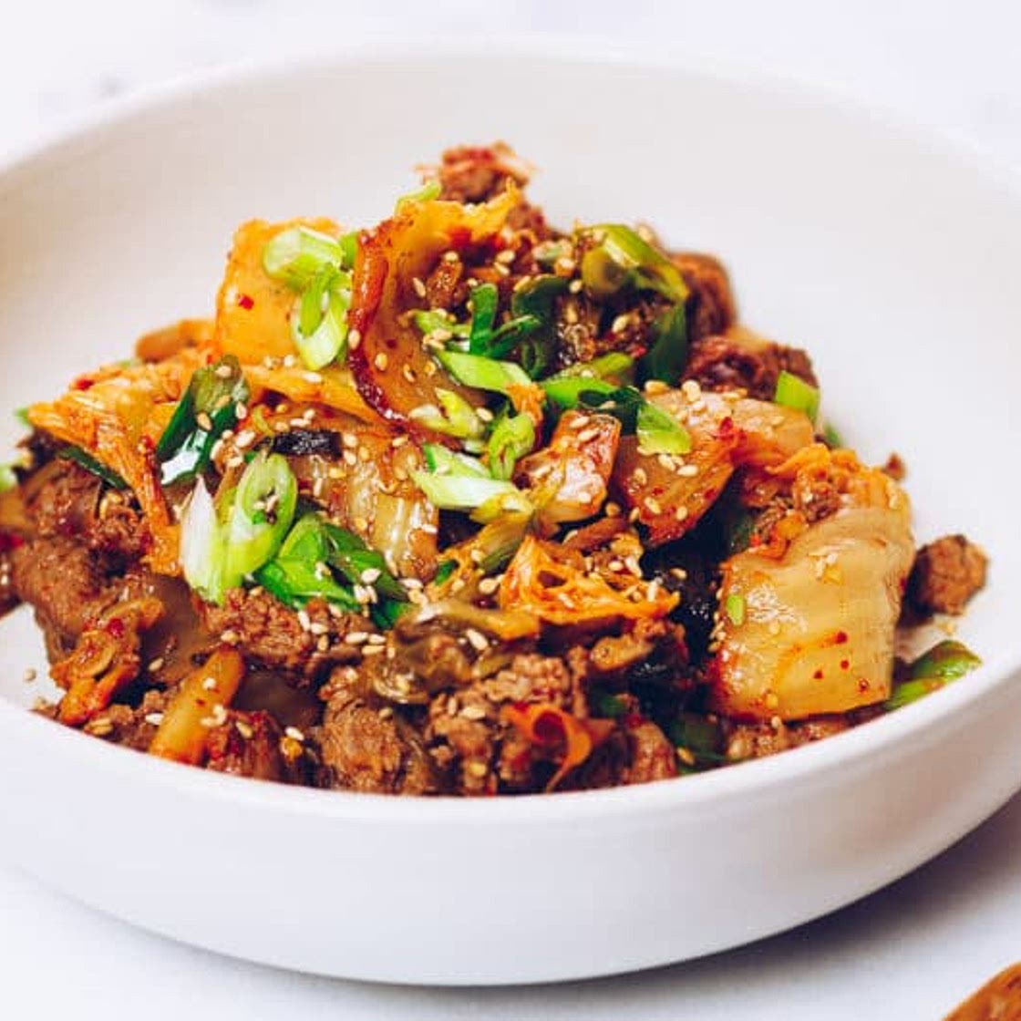 Paleo Kimchi Beef Stir-Fry (Whole30, Keto)
