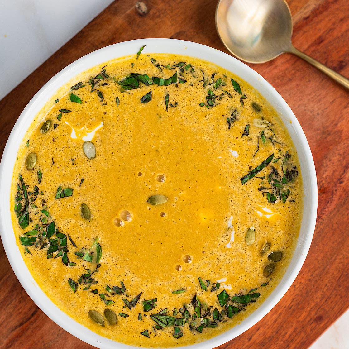 High Protein Pumpkin Soup With Cottage Cheese