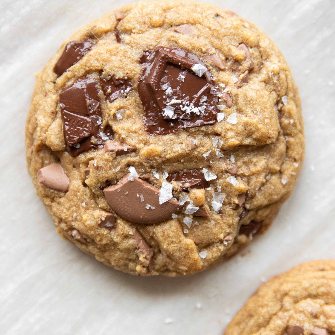single-serve brown butter chocolate chip cookie