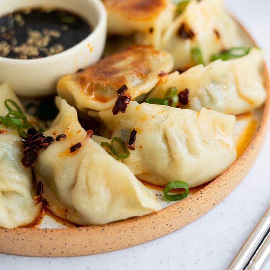 Homemade Pork Chive Dumplings