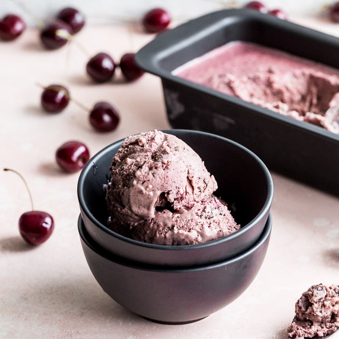 Cherry Chocolate Chip Nice Cream (Vegan)