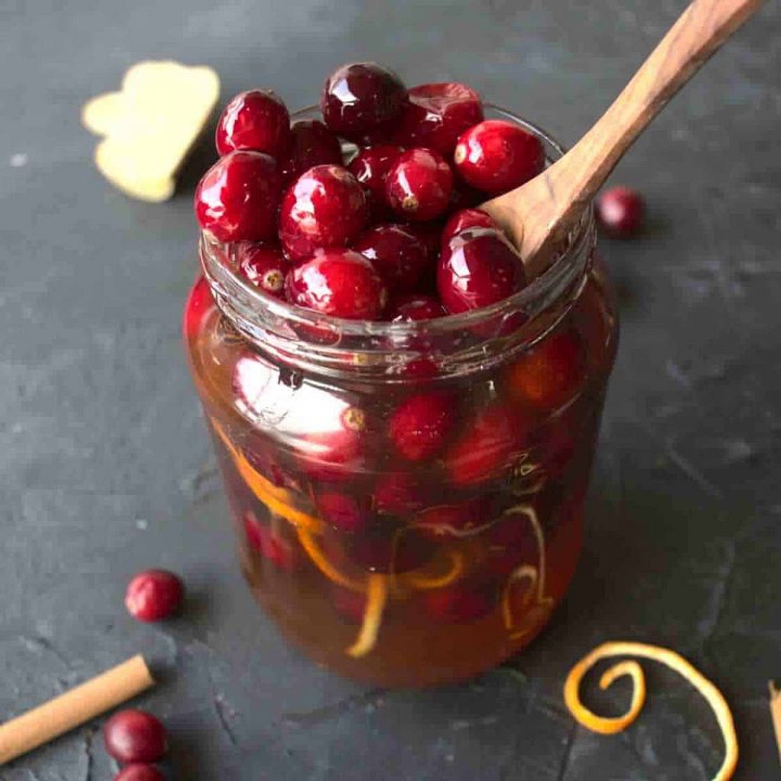 Fermented cranberries
