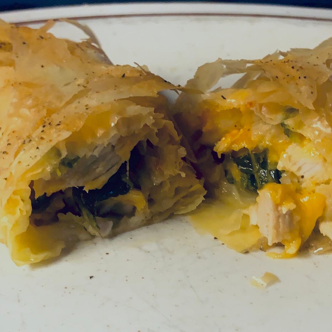 Chicken Spinach Strudel