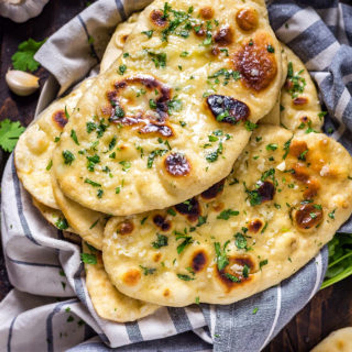 Homemade Garlic Naan