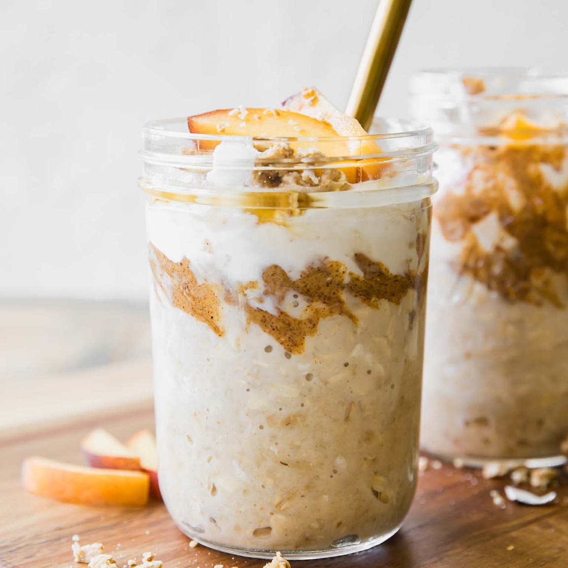 Peaches n’ Cream Overnight Oats