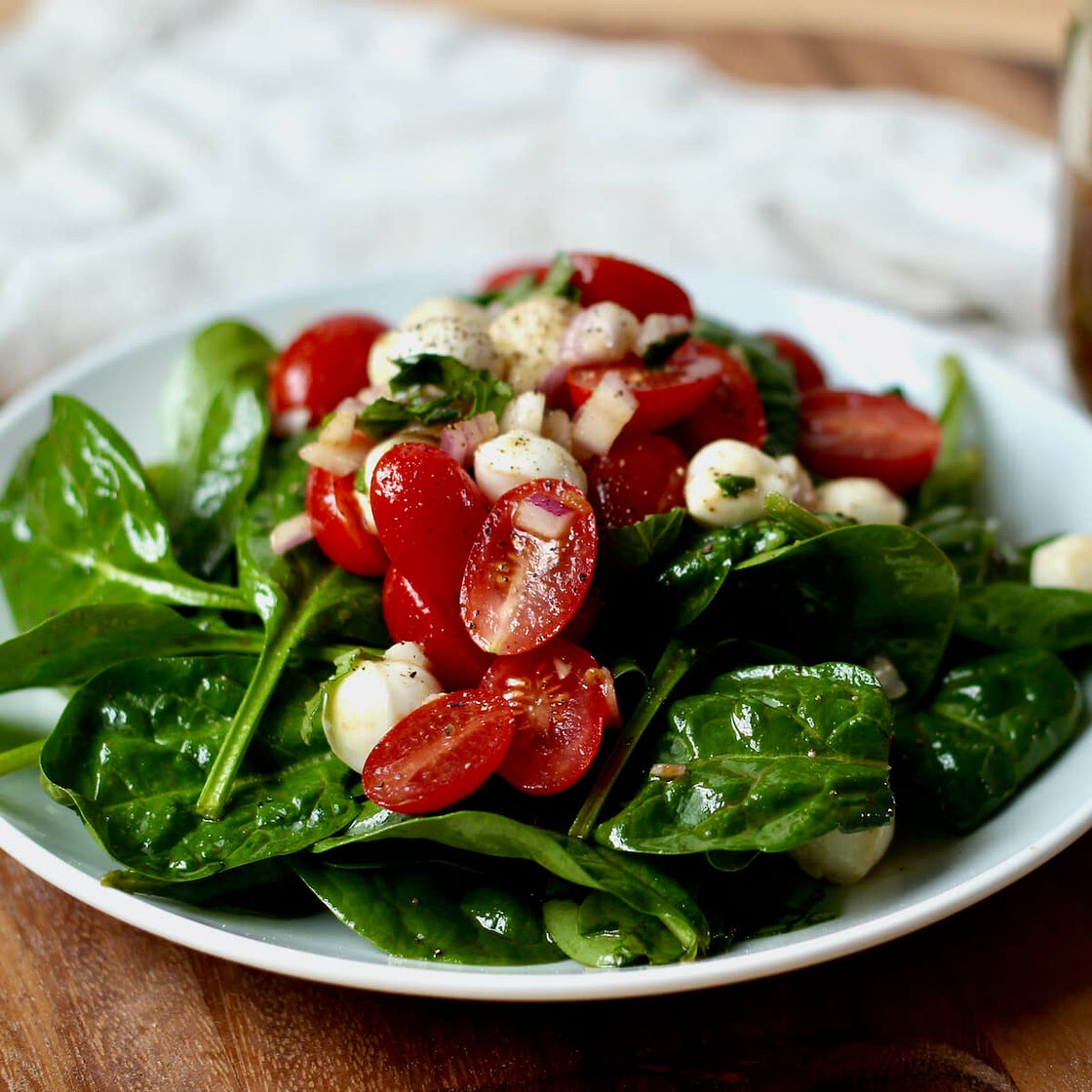 Spinach Caprese Salad