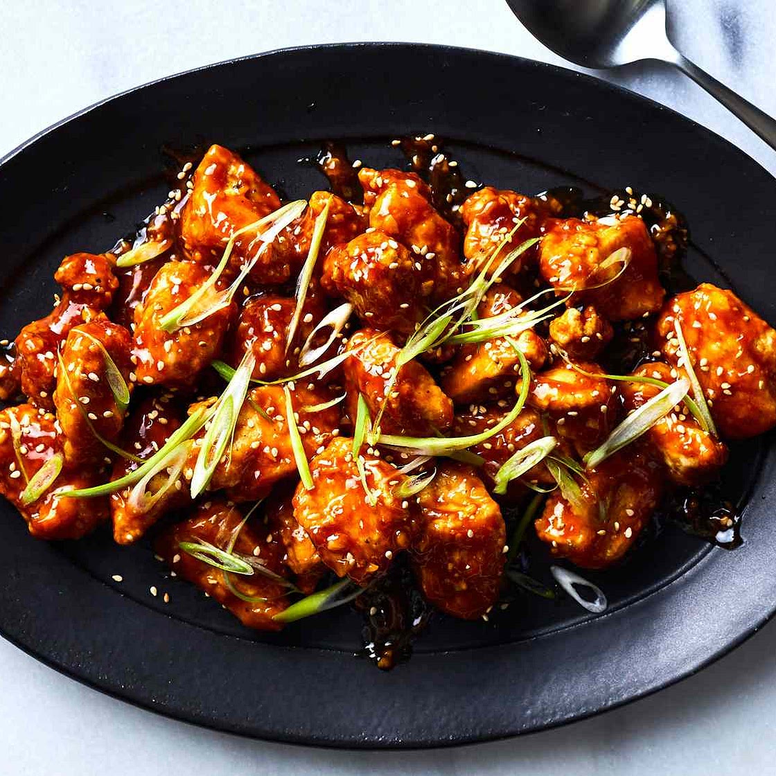 Air-fried General Tso's Chicken