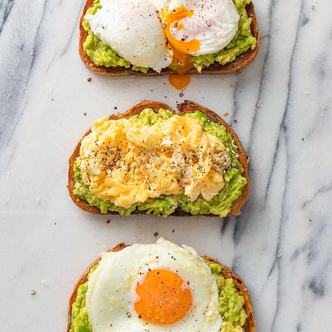 Avocado Toast with Egg- 3 Ways