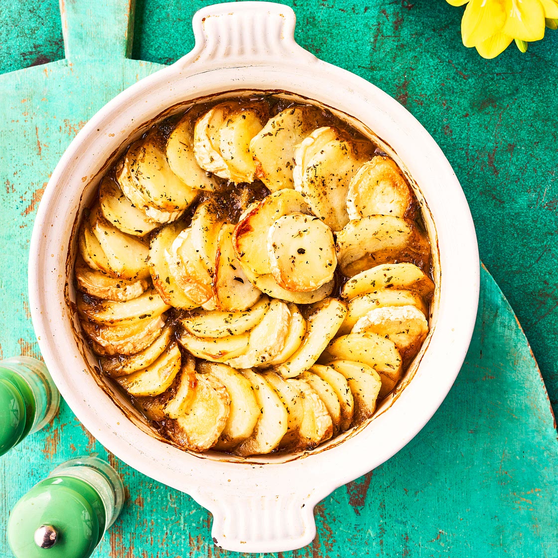 Goat’s Cheese, Mushroom and Lentil Hotpot