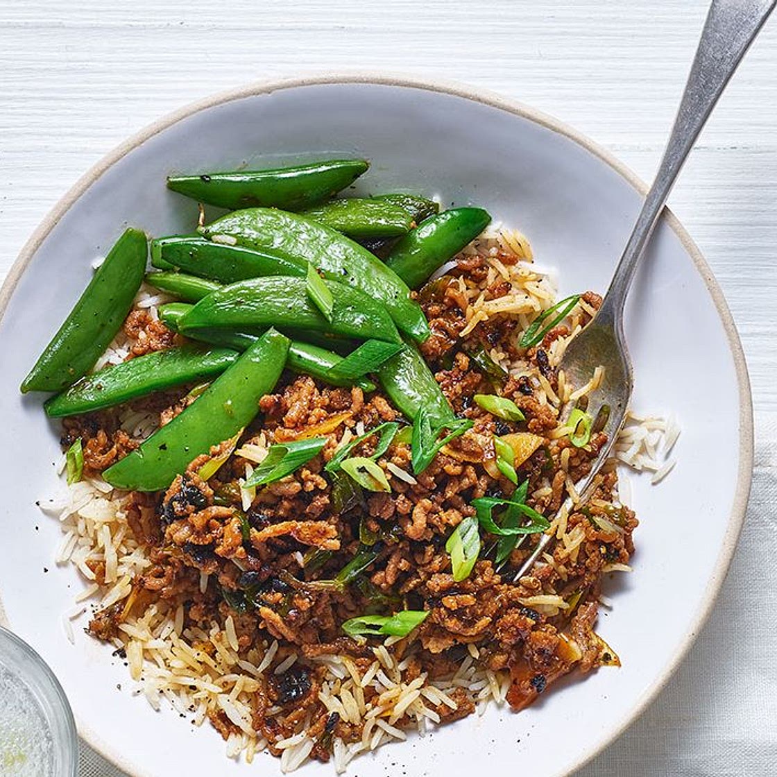 Crispy pork rice bowl