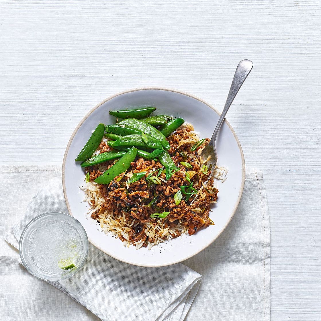 Crispy pork rice bowl