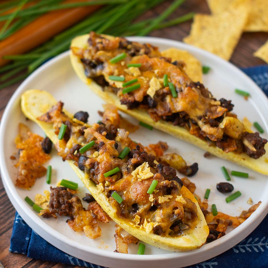 Taco Stuffed Summer Squash Recipe