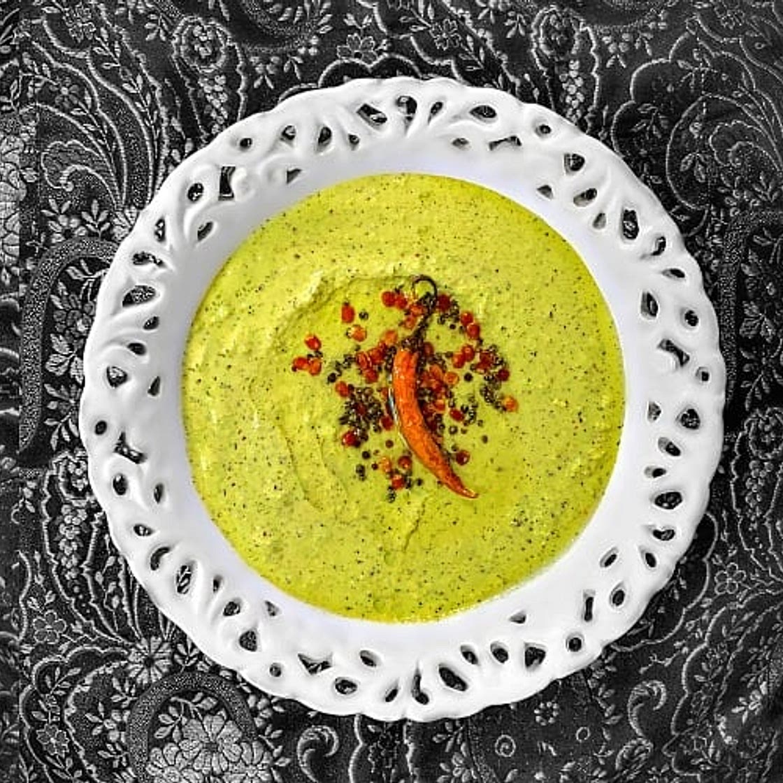 Easy Green Coconut Chutney using Coriander