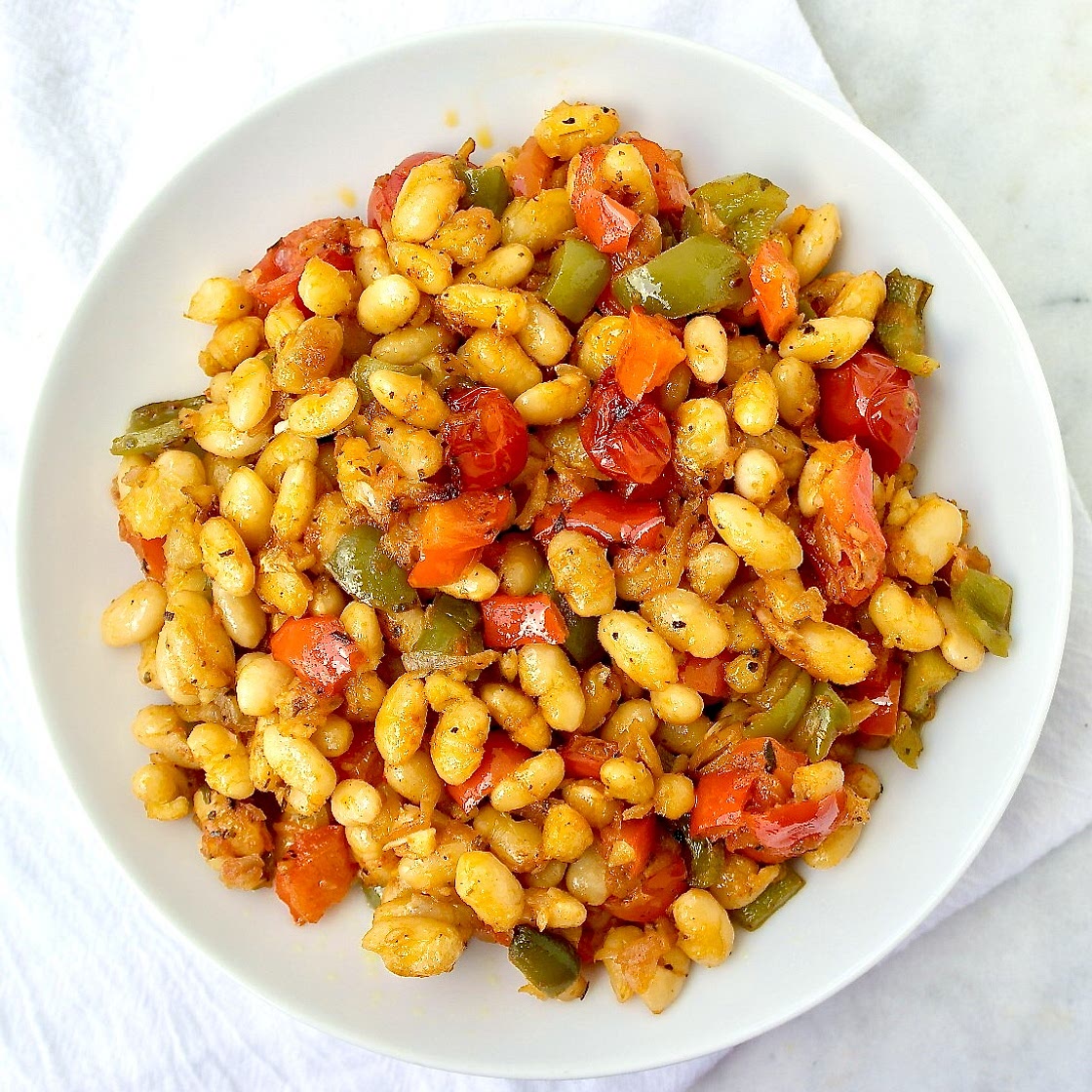 Roasted White Beans with Vegetables Greek Style