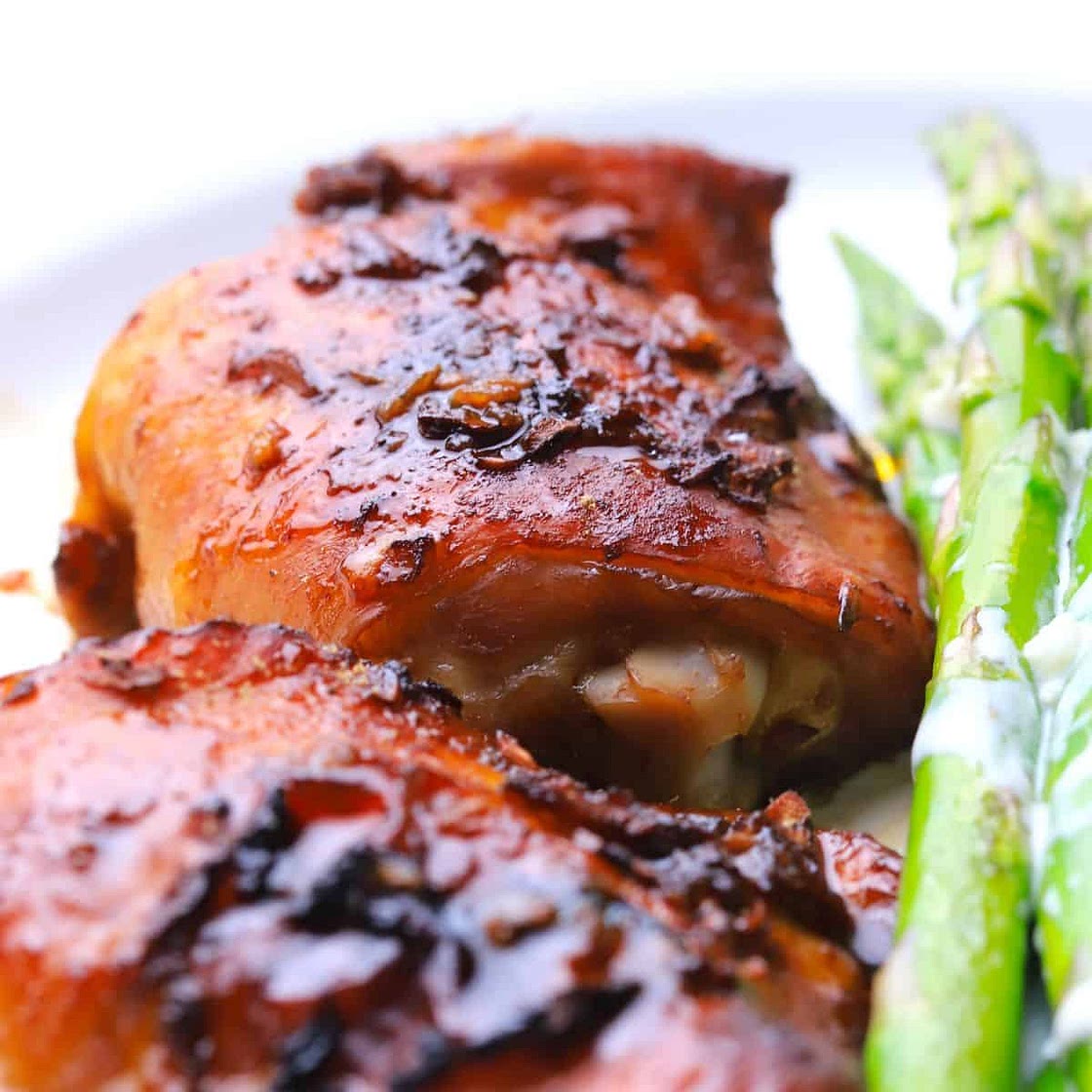 Sticky Chicken Thighs with a Low Carb Sauce